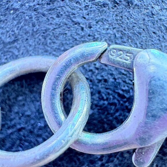 VTG sterling Silver 925 Mystic Topaz Tennis Bracelet Oval Bezel Set 7.5 - 8.25" - Picture 6 of 12